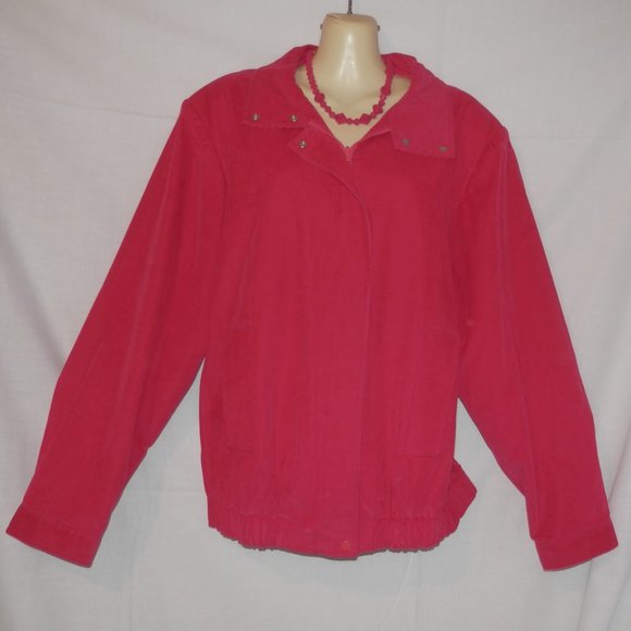 Hunt Valley 20 Corduroy Zip Lined Jacket Pink H518 - Picture 2 of 6